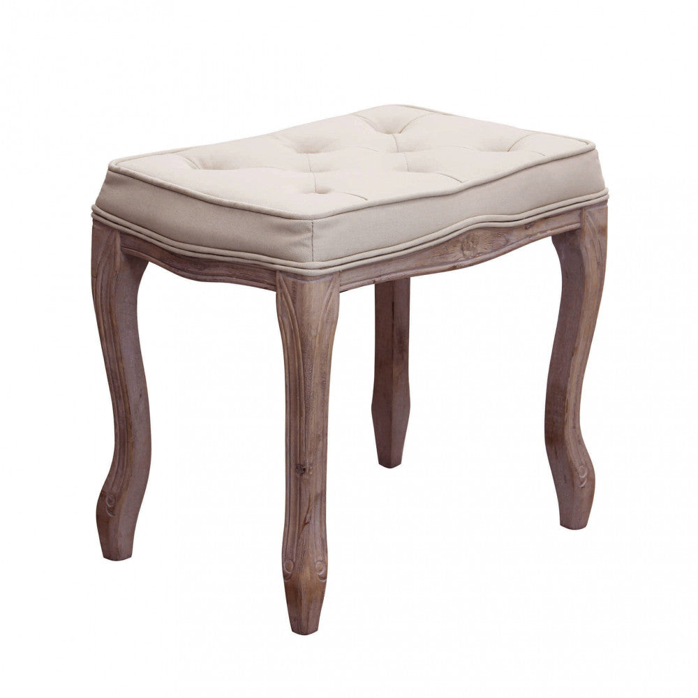 Sgabello in velluto con struttura in legno elegante 50x36xH47 cm