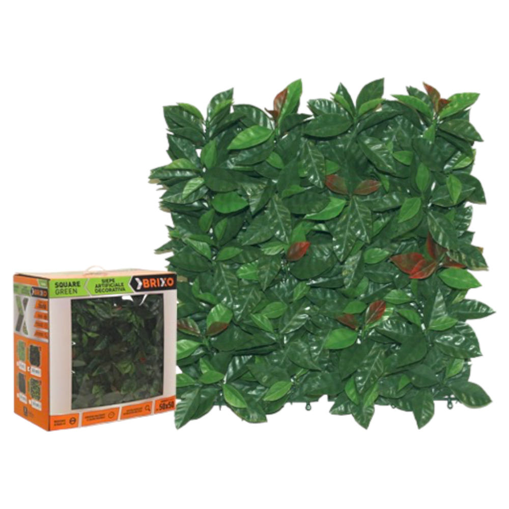 Haie d'ombrage 50x50 cm avec feuilles de platane, paquet de 12 carrés