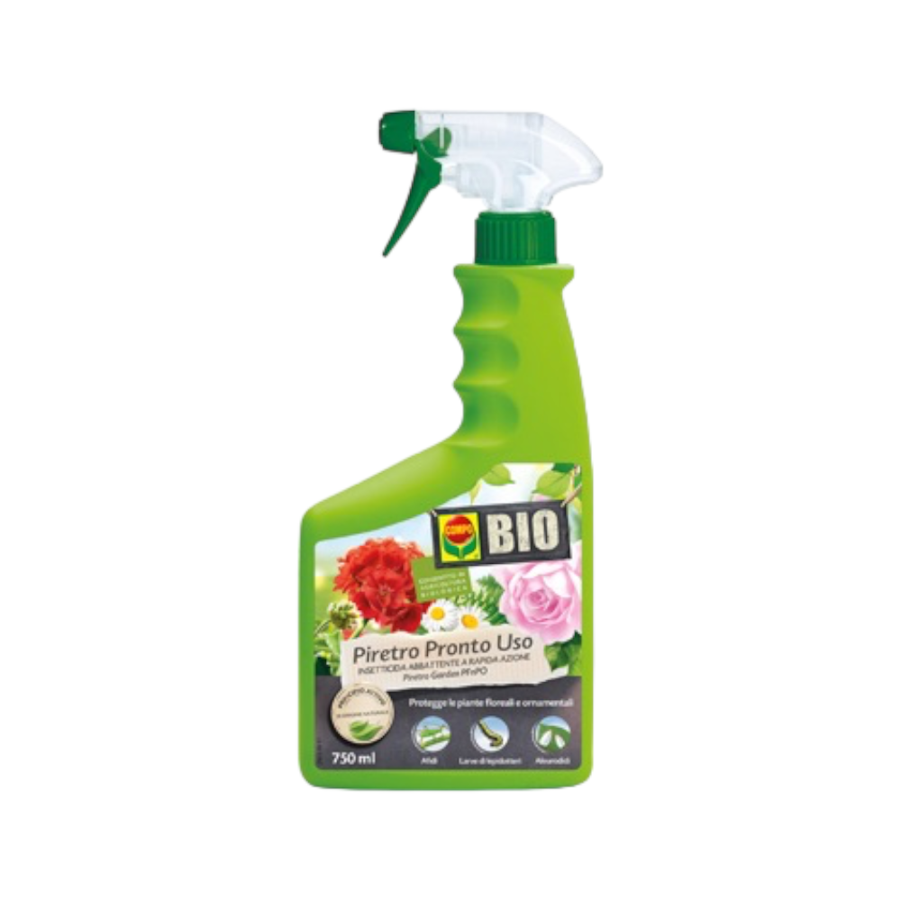 Spray insecticide à action rapide à base de pyrèthre 750 ml pour plantes et fleurs Compo Bio