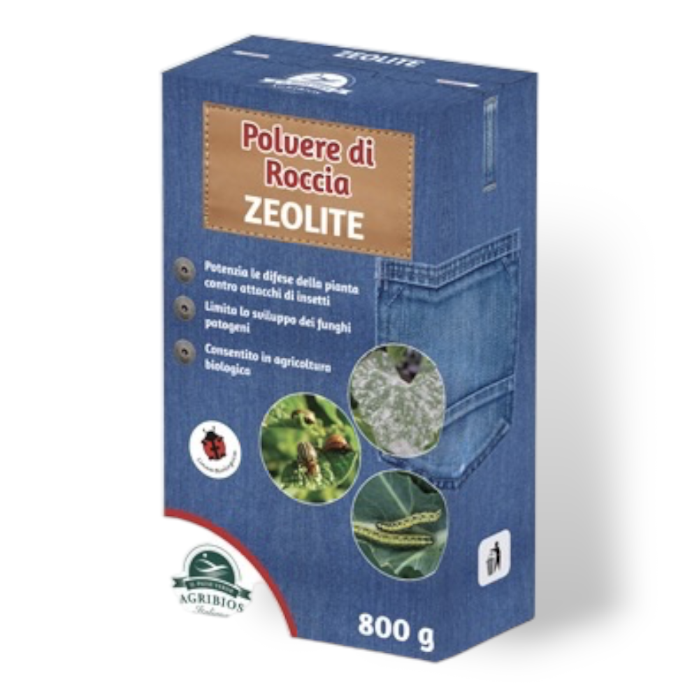 Insecticide zéolite en poudre de roche d'origine volcanique pour plantes Paquet de 800 g AGRIBIOS