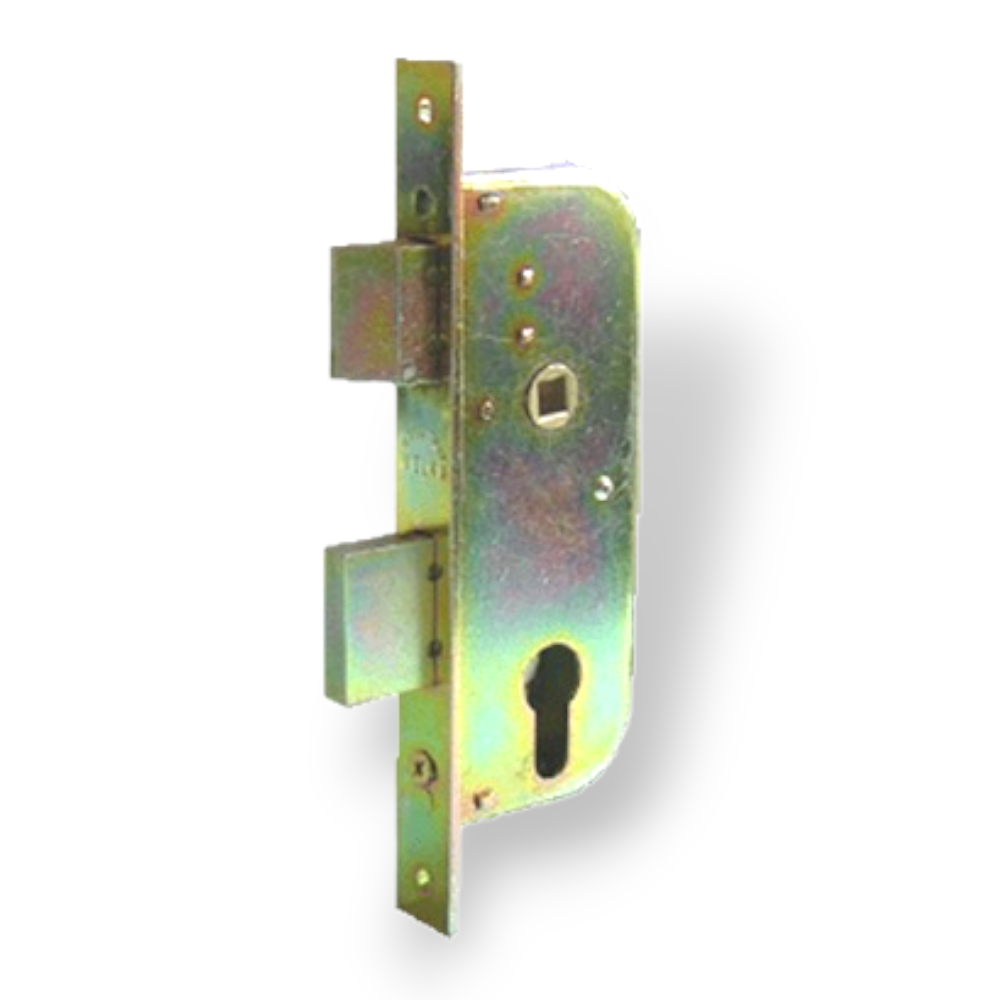 Serrure en acier galvanisé pour portes et portails en fer à 2 coups WELKA 06130000