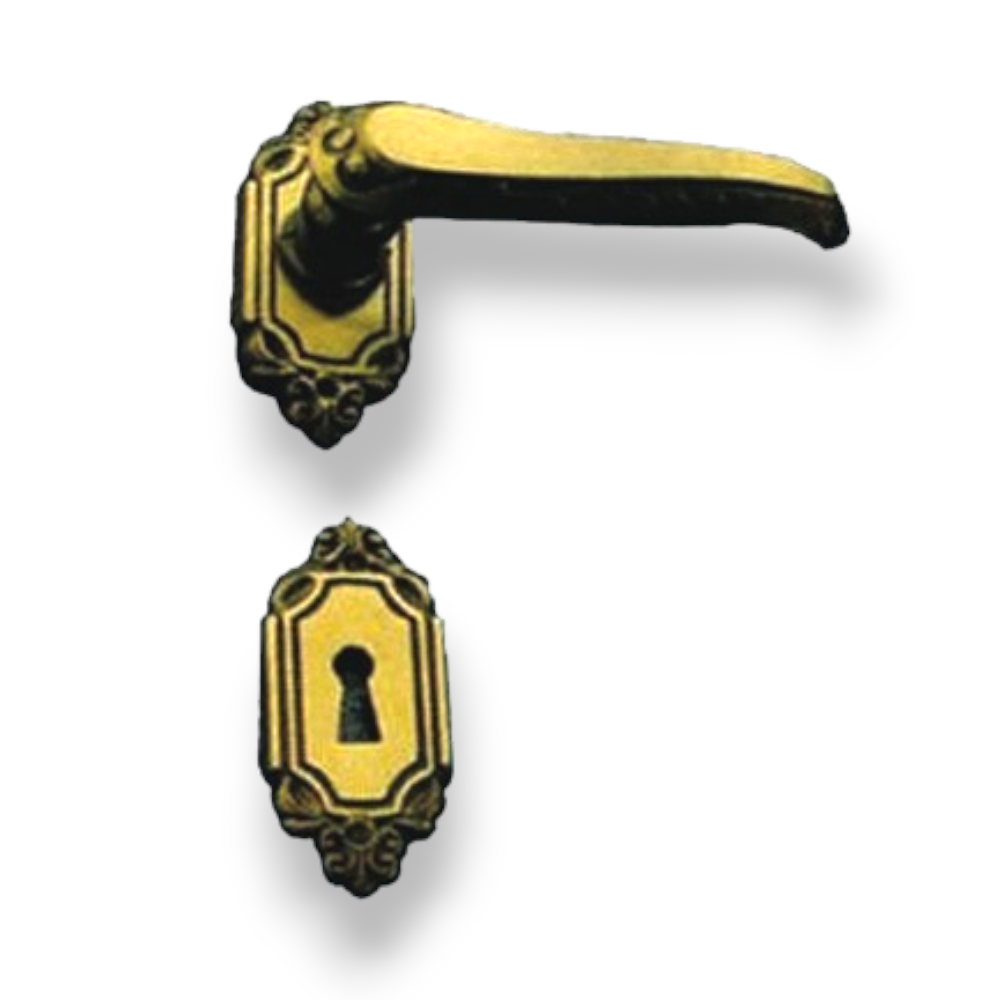 Poignée de porte en laiton bronzé 2 pièces