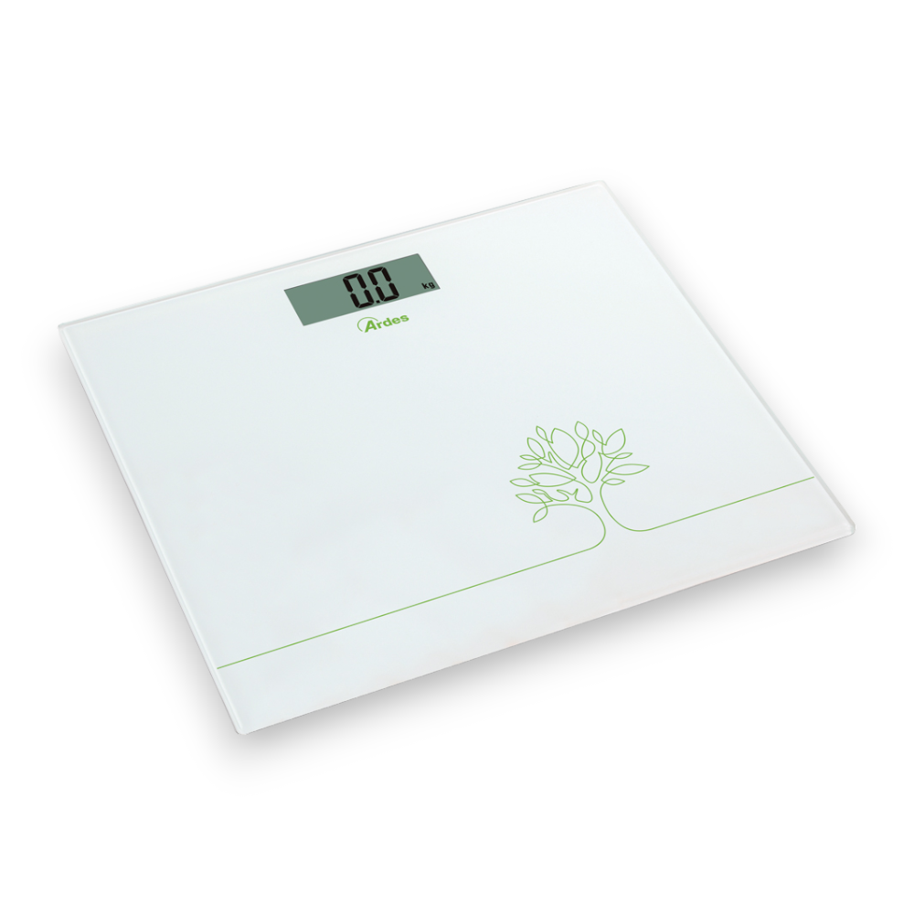 Pèse-personne Libra Ardes avec écran LCD numérique et plateau en verre max 150 kg 