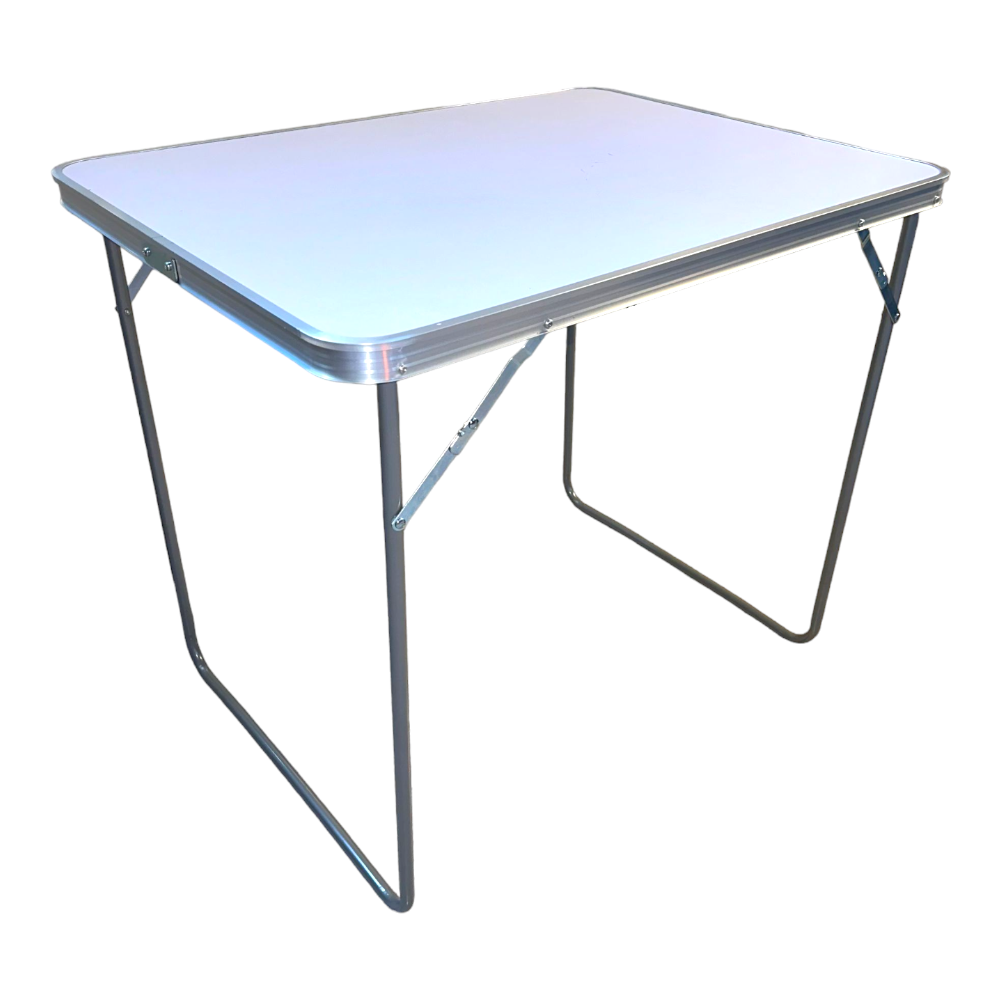 Table basse d'extérieur pliante 80x60 cm avec structure en acier et plateau en mdf Steely