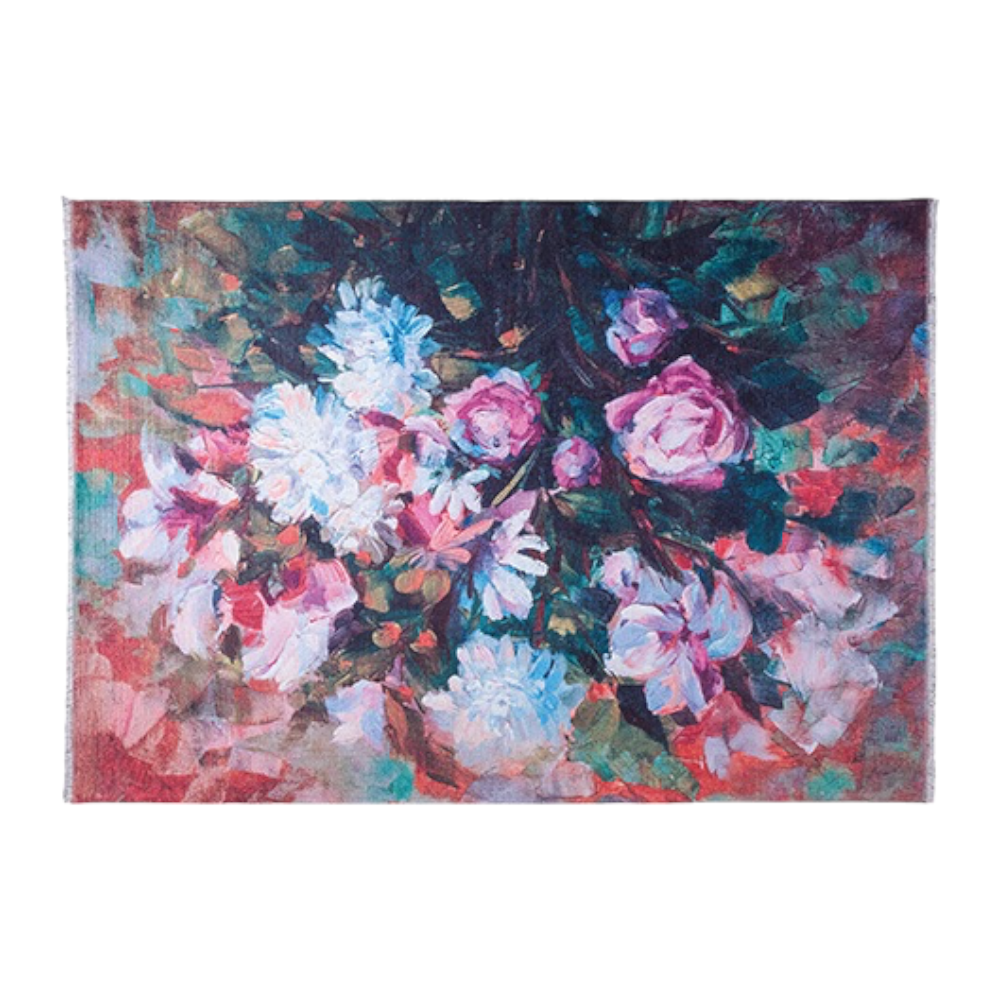 Tapis d'intérieur en coton décoré de fond antidérapant Vanity