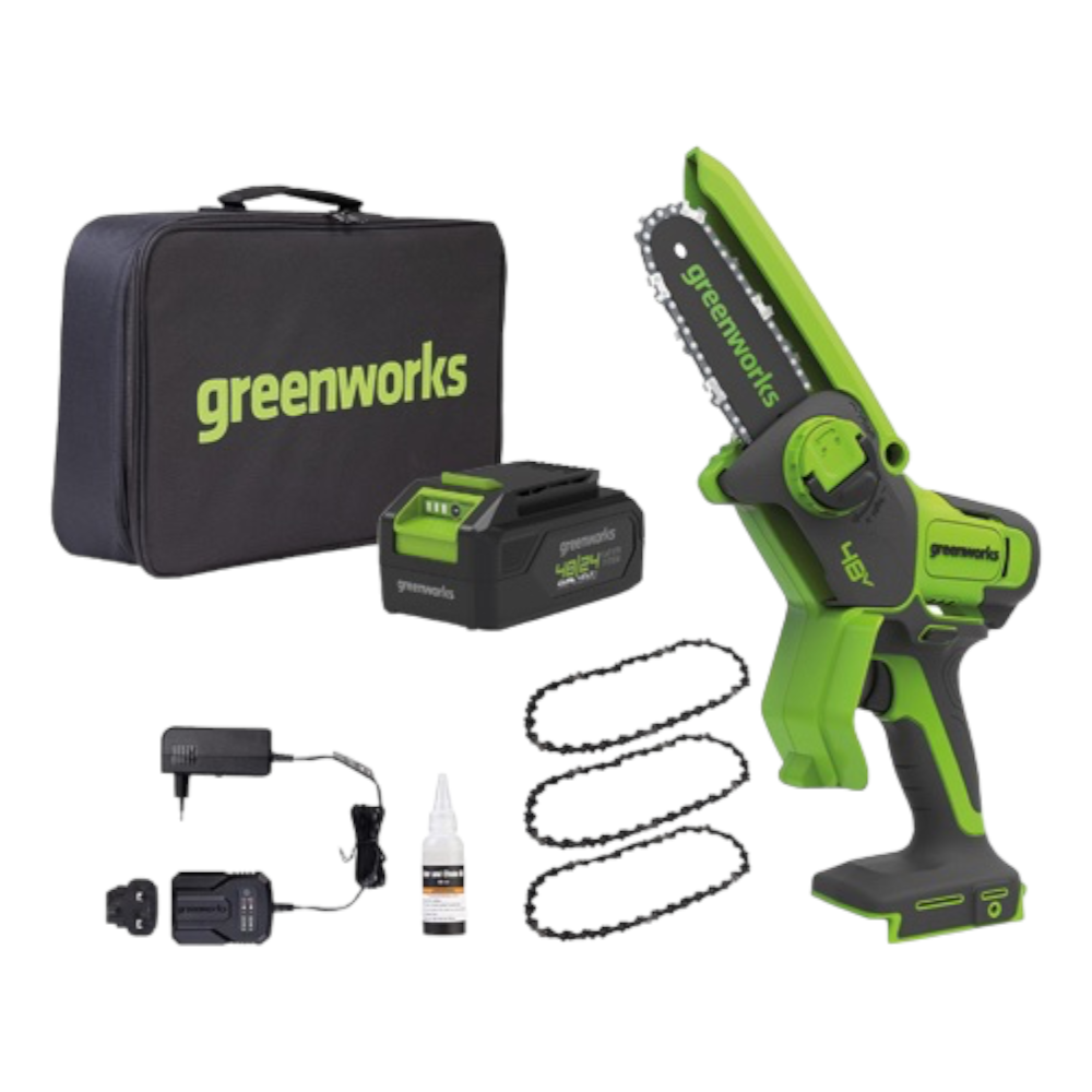 Kit sécateur sans fil 48V avec sac et 3 chaînes de rechange G48MCS10XK2