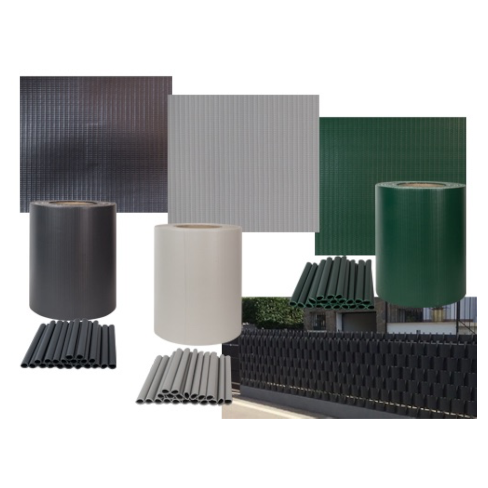 Rouleau h19 cm de tapis d'ombrage brise-vue PVC, 35 mètres