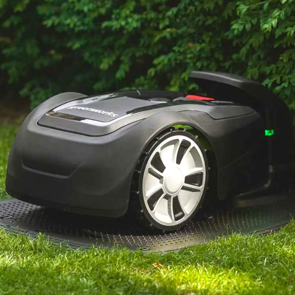 Robot coupe-herbe sur batterie 48V contrôlable à distance avec application Couverture de 450 m2 Greenworks OPTIMOW 4