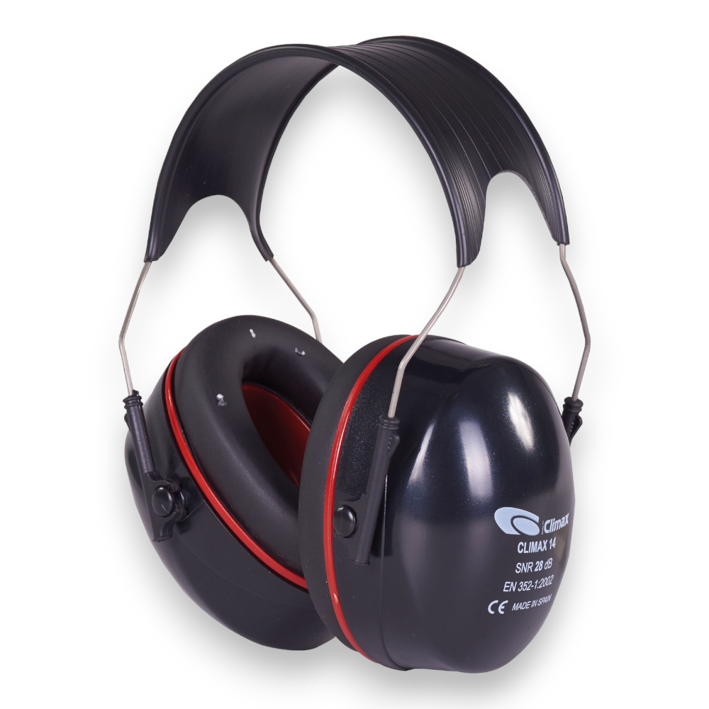 Cache-oreilles antibruit et antichoc en ABS et acier Climax 14N