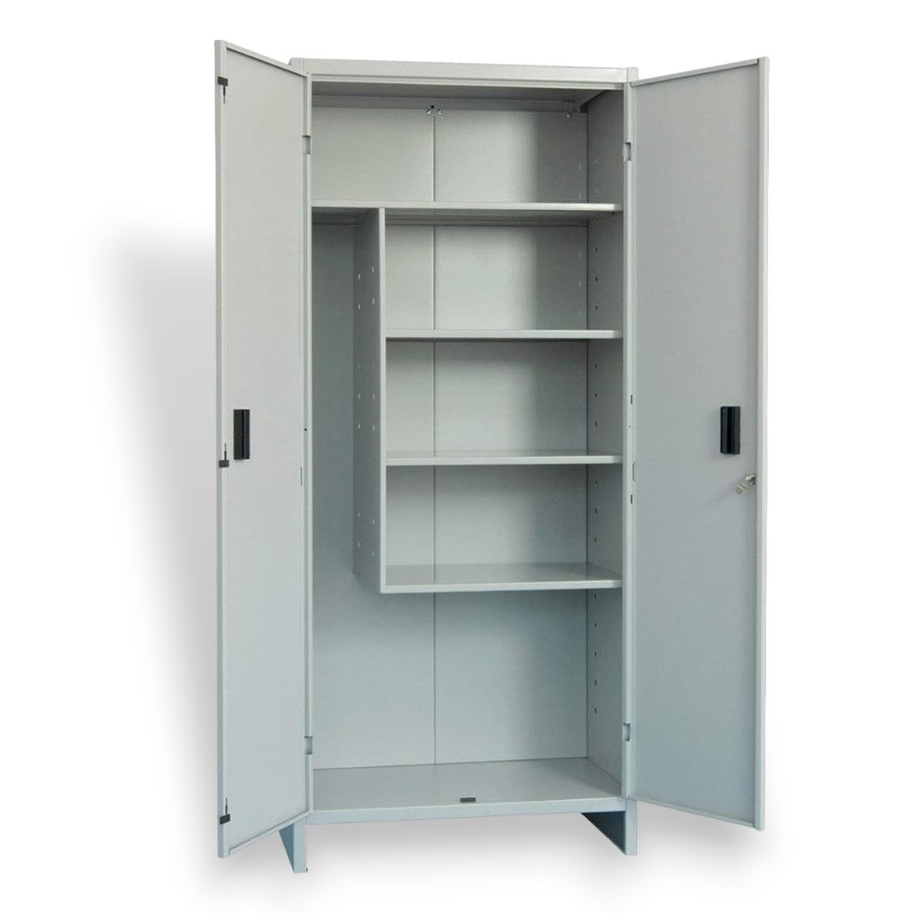 Armoire à balais en métal démontée à deux portes - cm.100x40x180h.