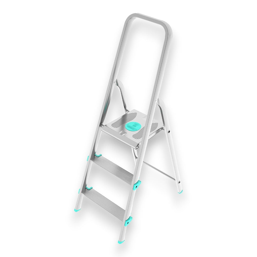 Échelle polyvalente en aluminium stable et résistante avec marches antidérapantes et large plateforme Libellula