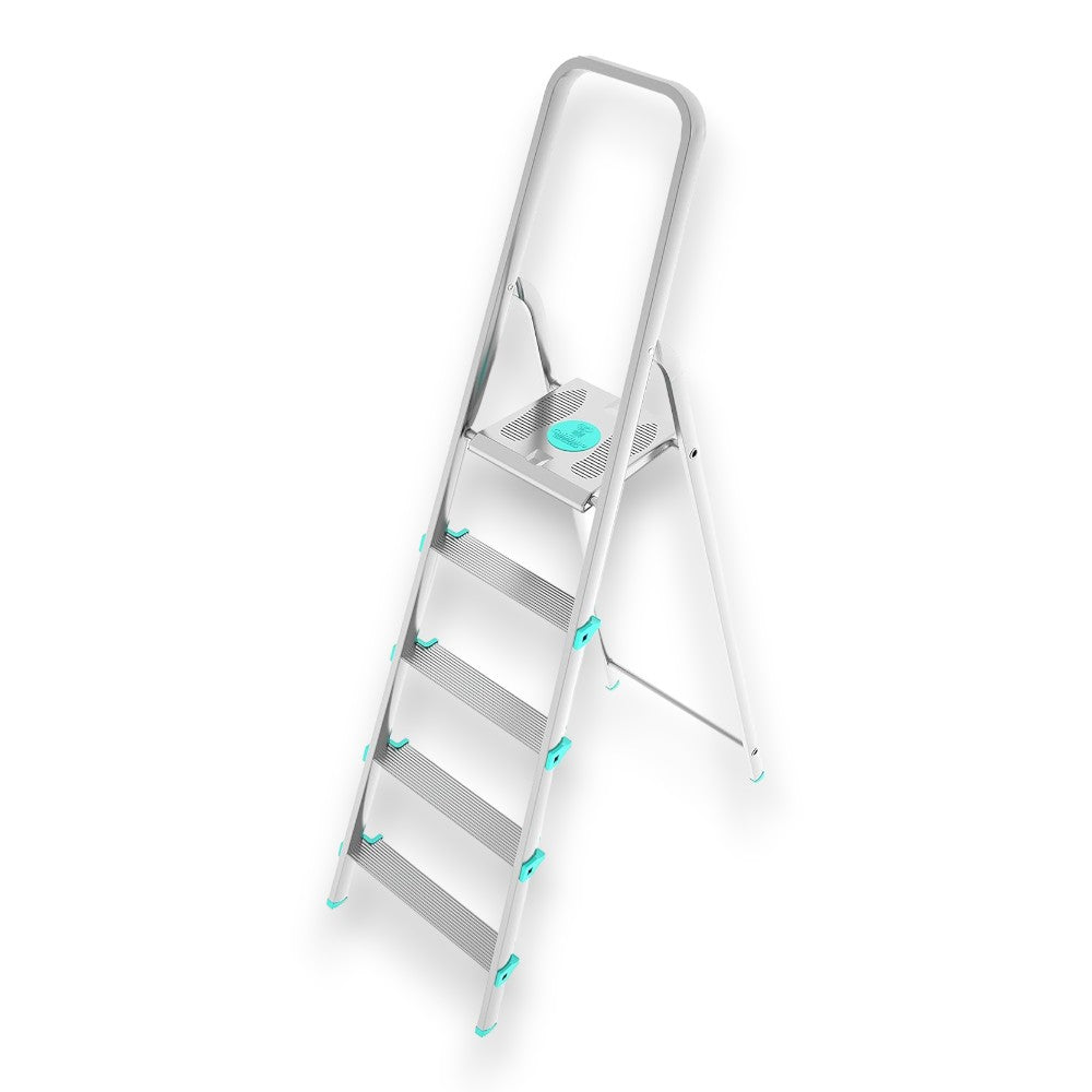Échelle polyvalente en aluminium stable et résistante avec marches antidérapantes et large plateforme Libellula