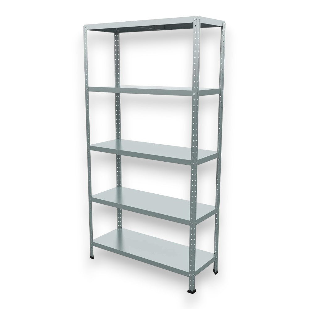 Kit étagère avec 5 étagères en acier peint h2 mètres avec fixation par boulon Unshelf