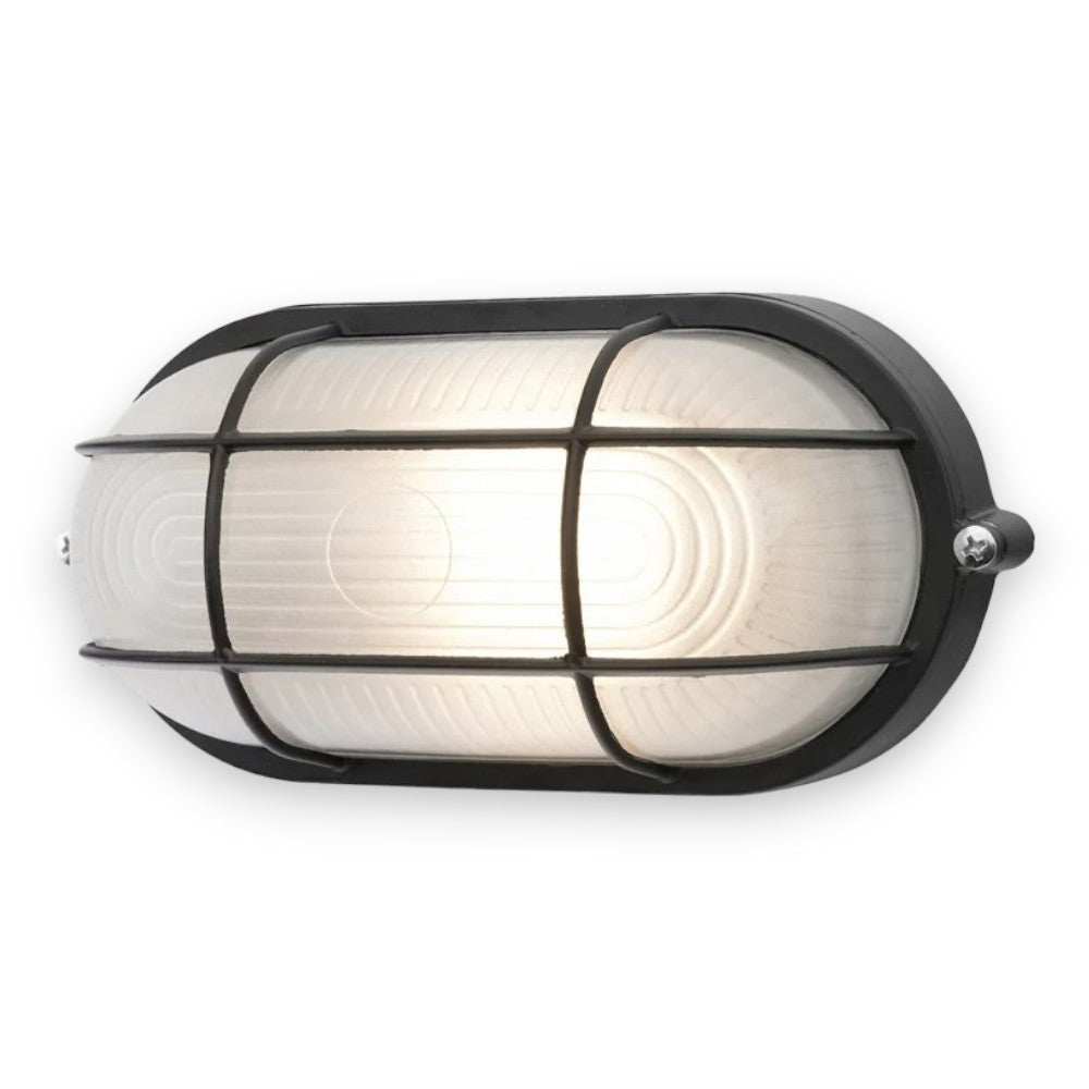 Plafonnier d'extérieur pour mur ou plafond en aluminium moulé sous pression avec grille de protection Algi