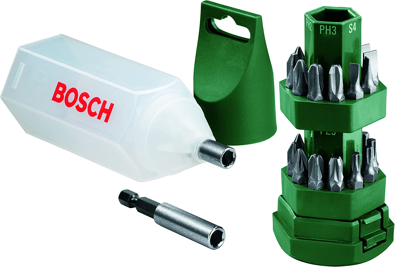 Jeu d'embouts pour tournevis 25 pièces avec porte-embout et tournevis Bosch Big Bit 25 pièces