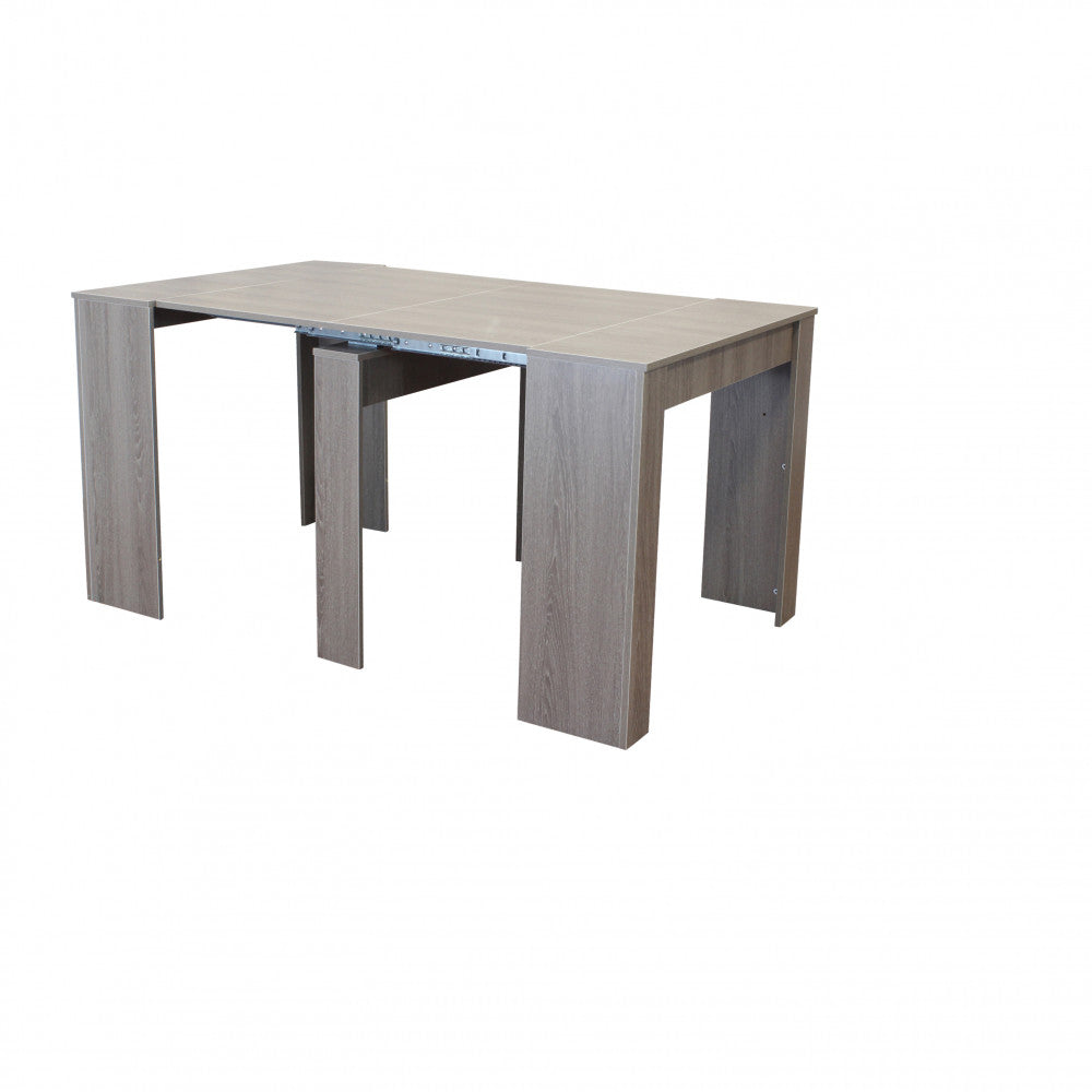 Tavolo consolle allungabile salvaspazio in mdf con struttura in metallo 90x50/300xH75 cm New Napoca
