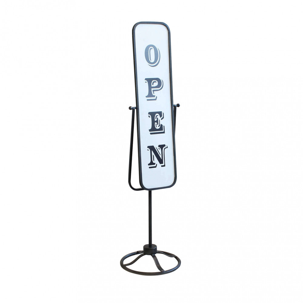 Cartello in ferro open closed 30x30xH120,5 cm