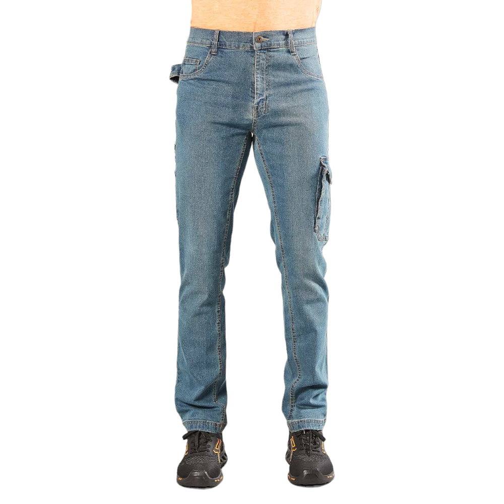Pantalon en jean de travail avec poches cargo U-Power Jeans JAM