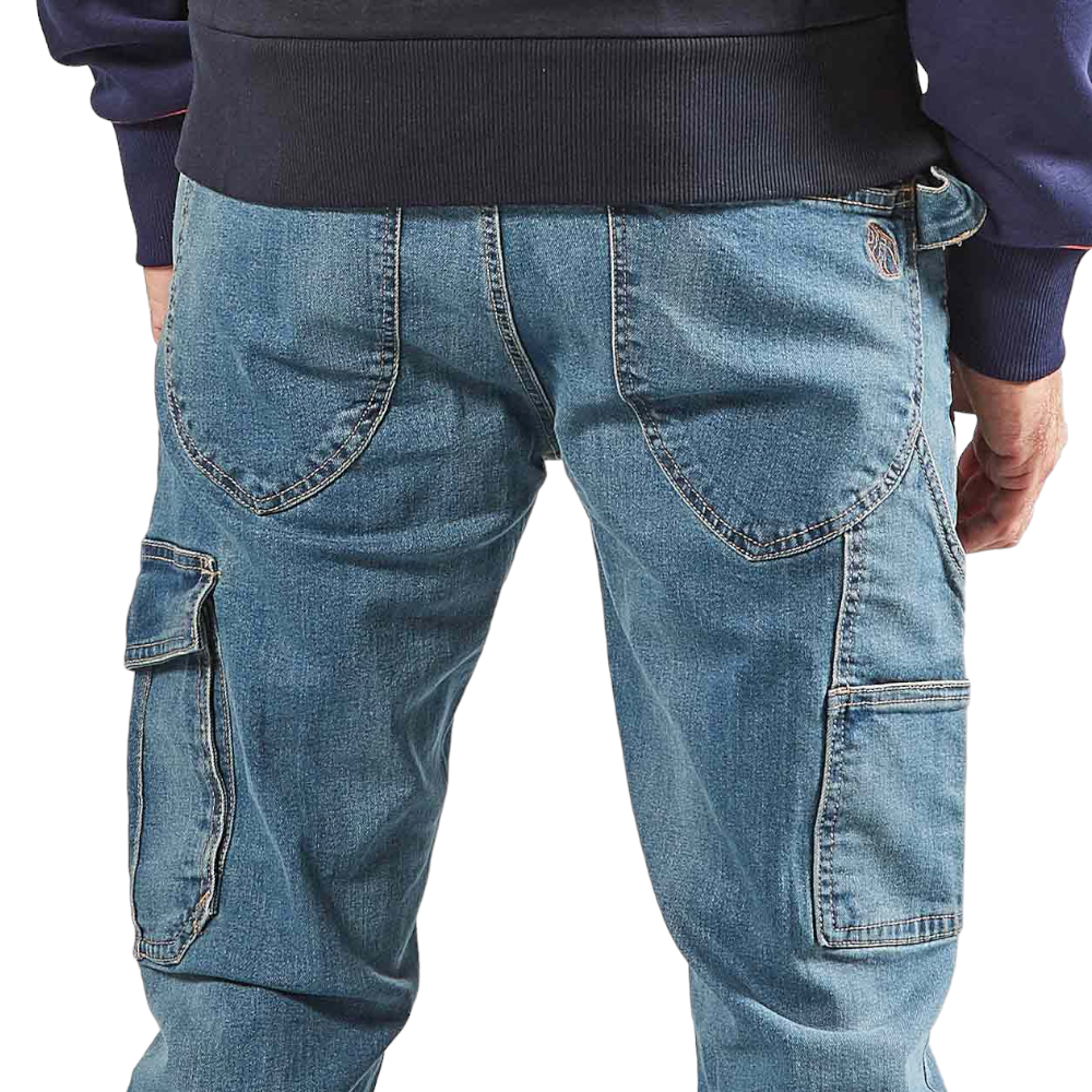 Pantalon en jean de travail avec poches cargo U-Power Jeans JAM