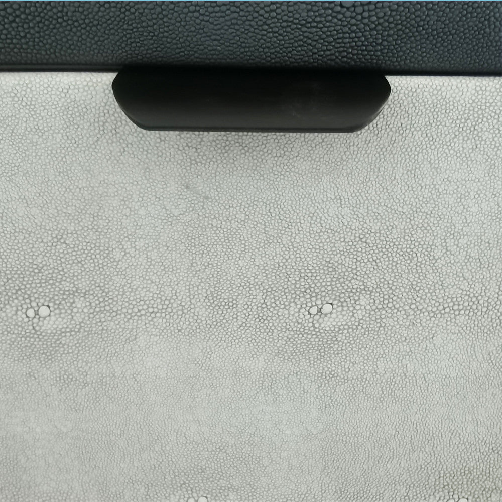 Mobiletto verticale in legno con quattro cassetti fisso bianco e grigio 34x25xH77 cm