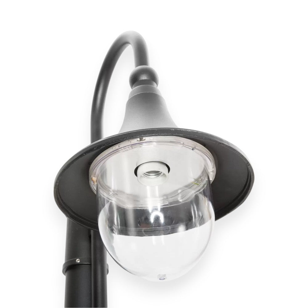 Lampadaire sur Poteau Modèle Paris - 100w IP44 cm.230h. couleur noire