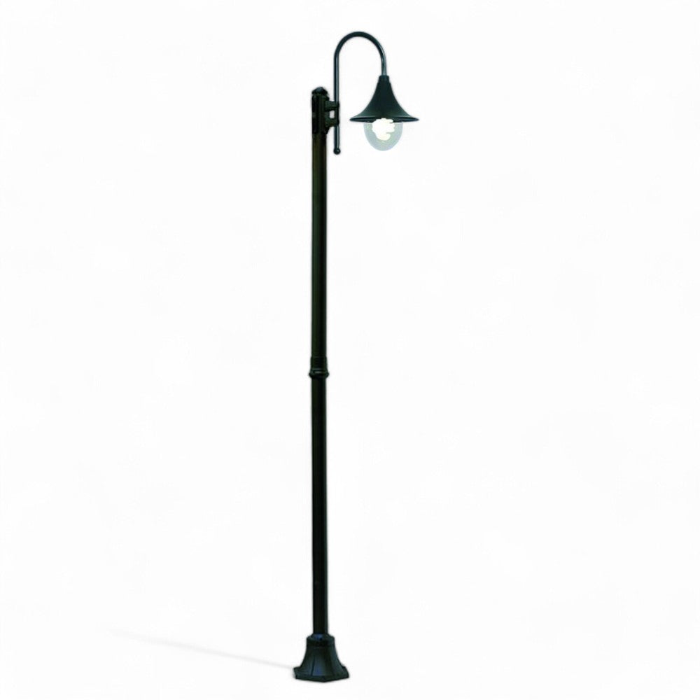 Lampadaire sur Poteau Modèle Paris - 100w IP44 cm.230h. couleur noire