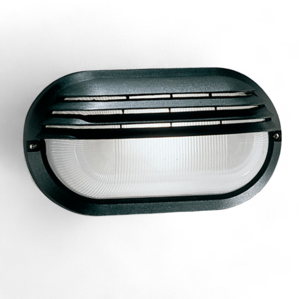 Applique lumineuse ovale plafonnier paupière couleur noire éclairage extérieur