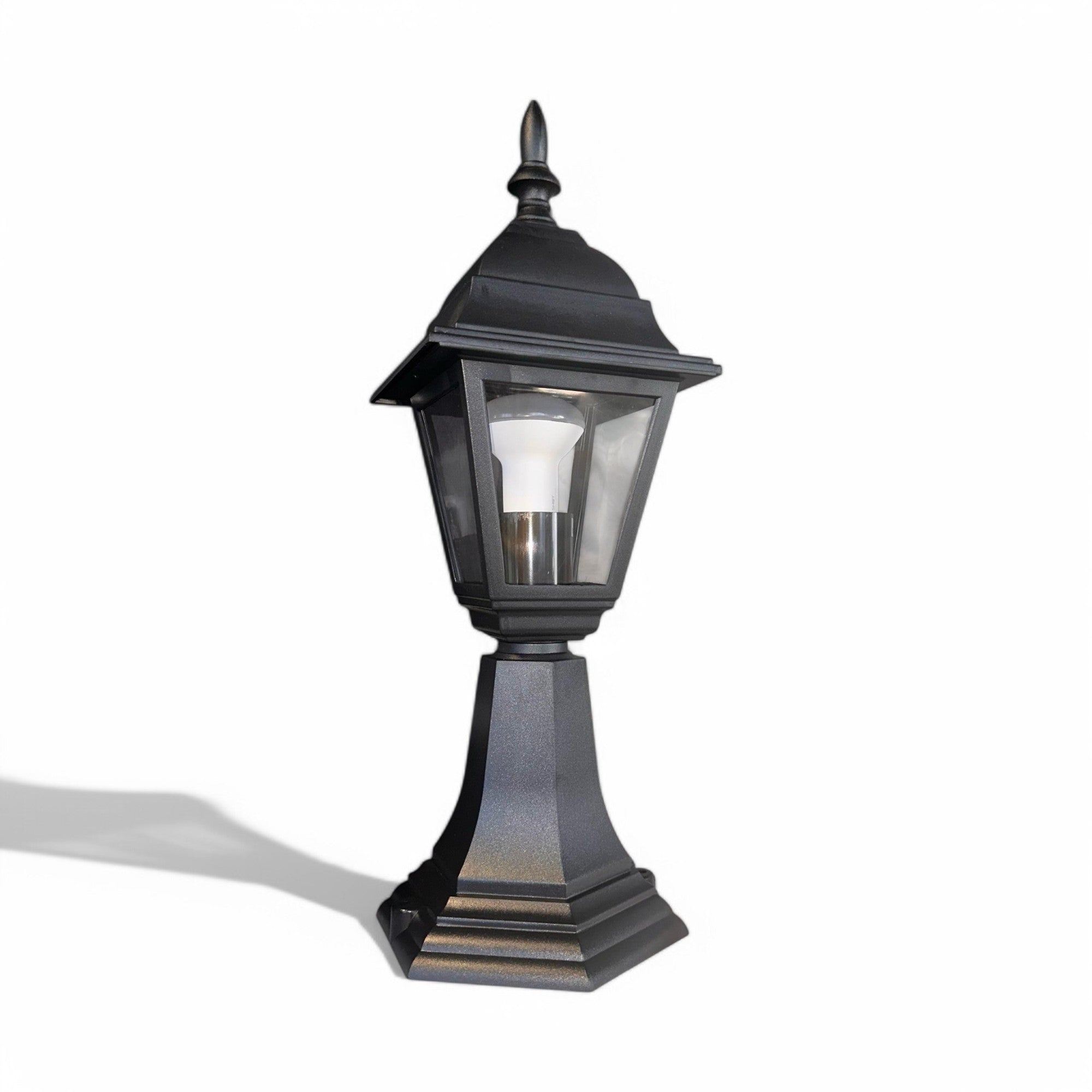 Lanterne plume sur socle polypropylène 15x15xH45cm Collection Garden Deluxe