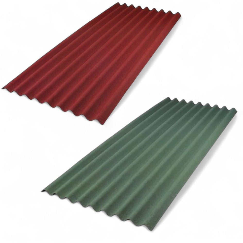 Lastre ondulate in fibra bitumata 85.5x200 cm per tettoie e coperture