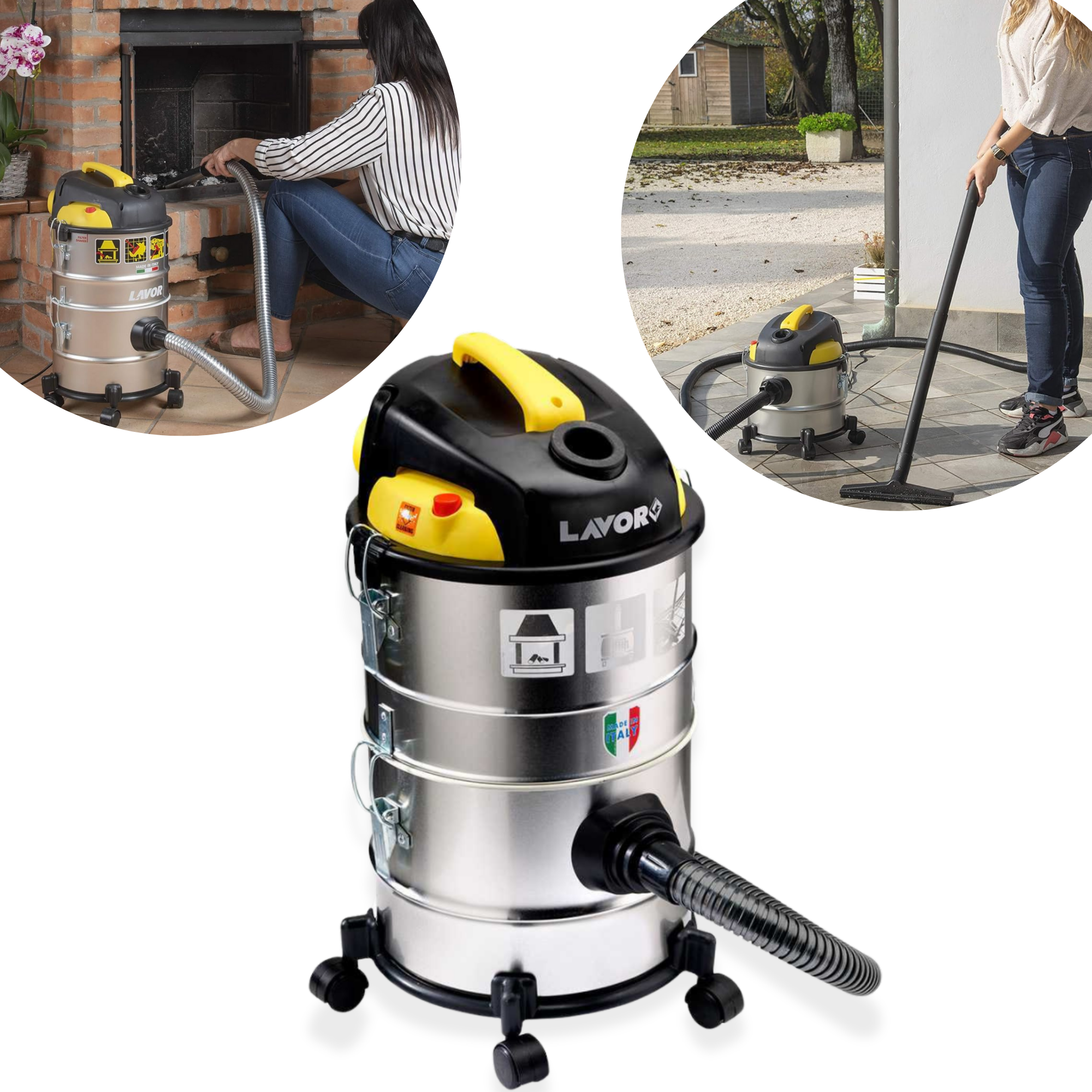 Aspirateur/bac à cendres 'poker 4in1' lavor 25 lt