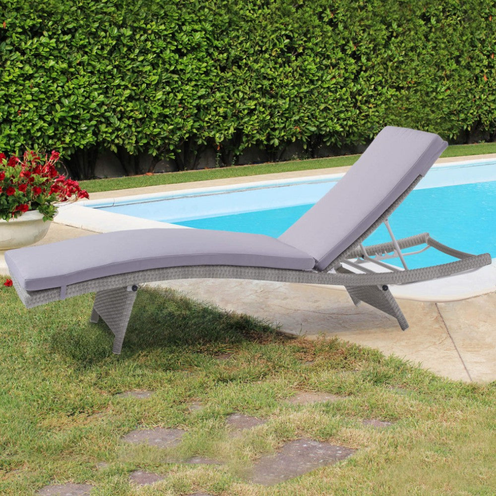 Transat de jardin extérieur Mahal en aluminium et bois