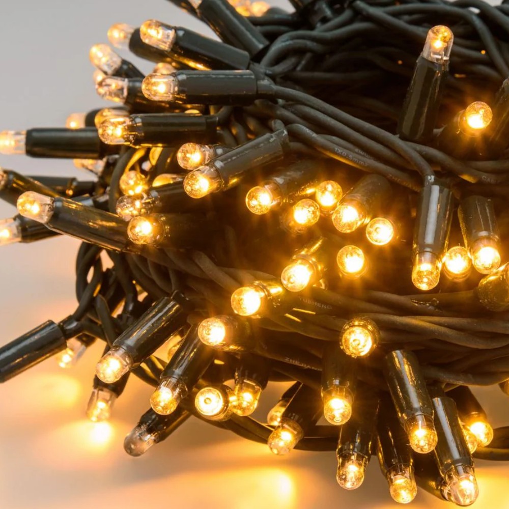 Luci catena natalizie lineare 300 led luce calda