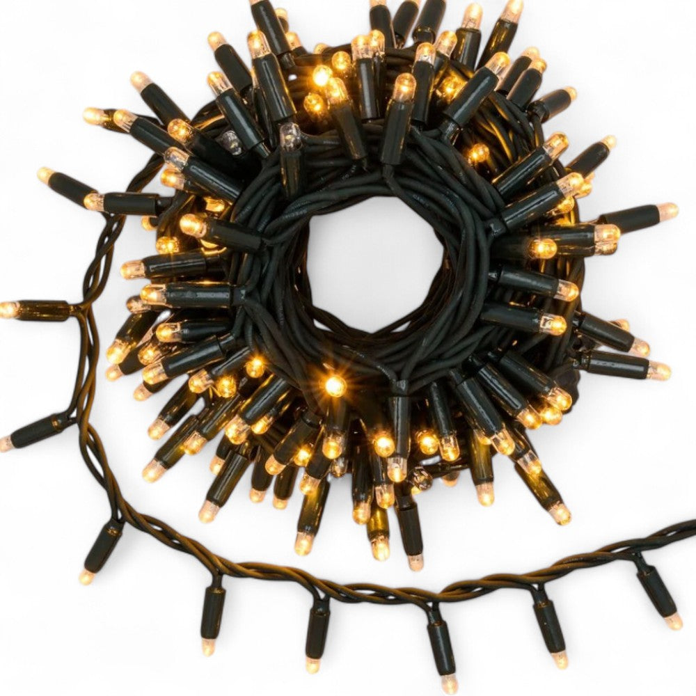 Luci catena natalizie lineare 300 led luce calda