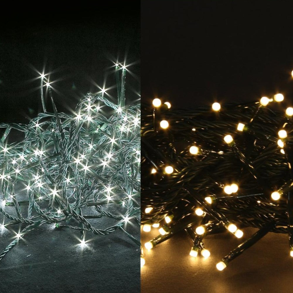 luci led natale luci bianche calde con trasformatore controller giochi luce timer cavo alimentazione norme ce