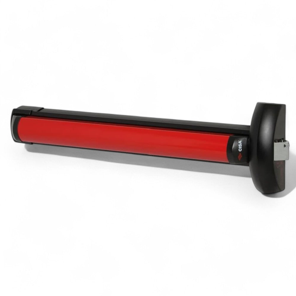 Maniglione antipanico componibile 120 cm barra accorciabile alluminio verniciato versione senza scrocco per porte emergenza