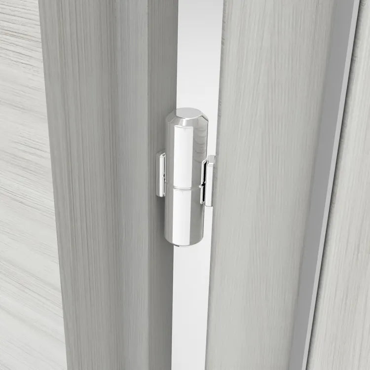 Porte battante réversible en bois de sapin blanc avec renforts 