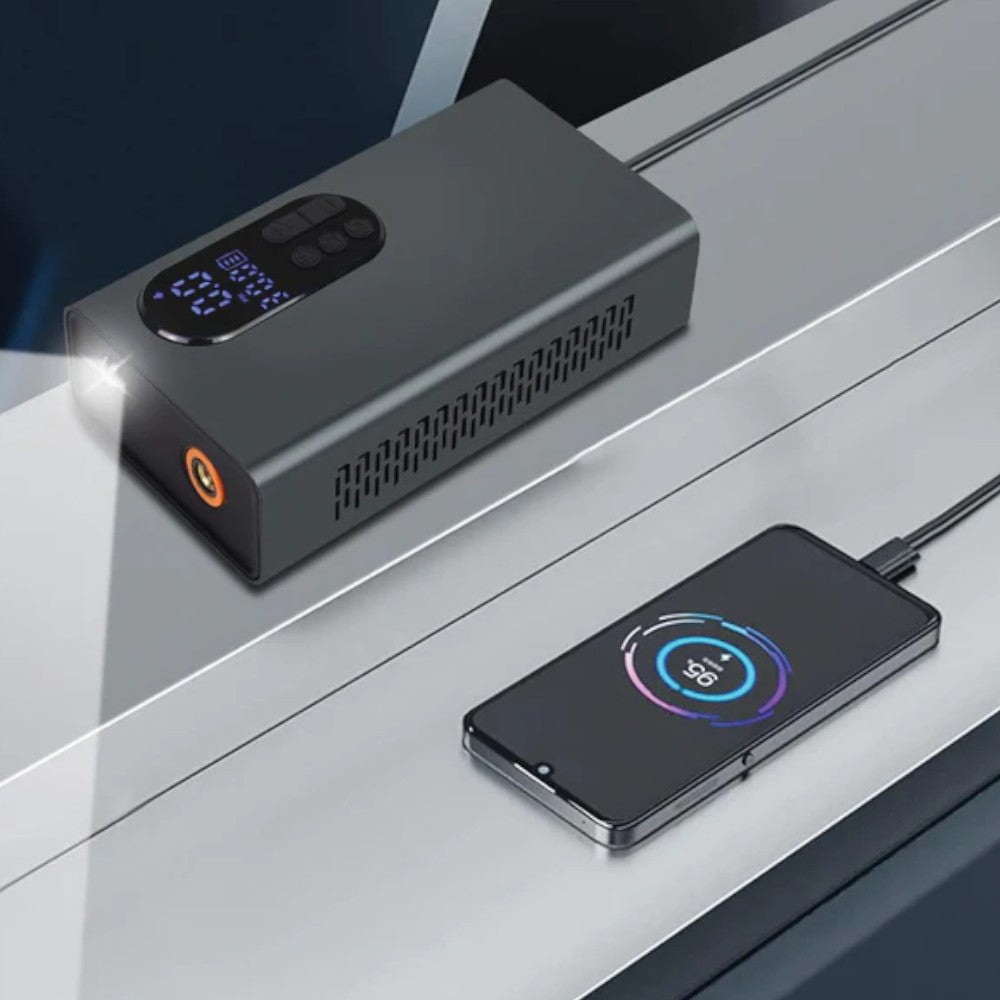 Mini compressore d'aria powerbank e torcia led portatile 80 W LS-MC01