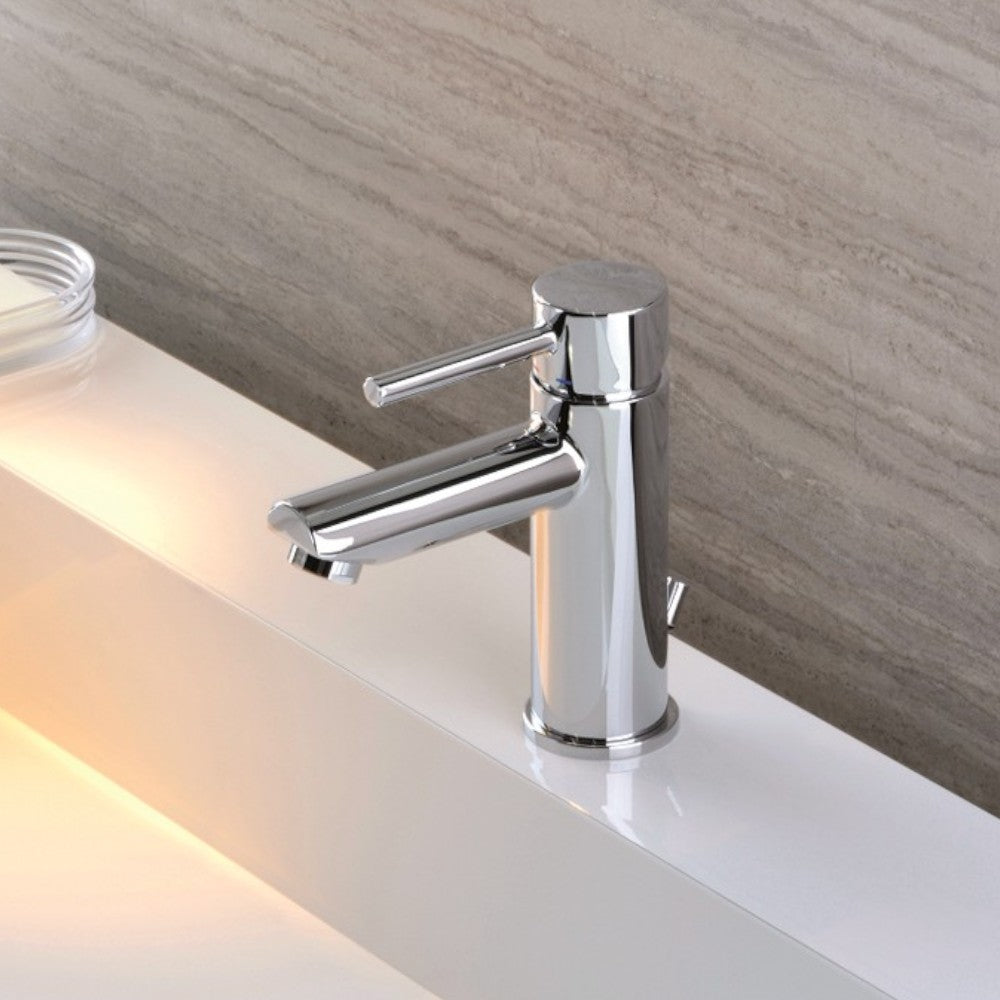 Miscelatore lavabo cromo con levetta scarico 1" 1/4 Stick