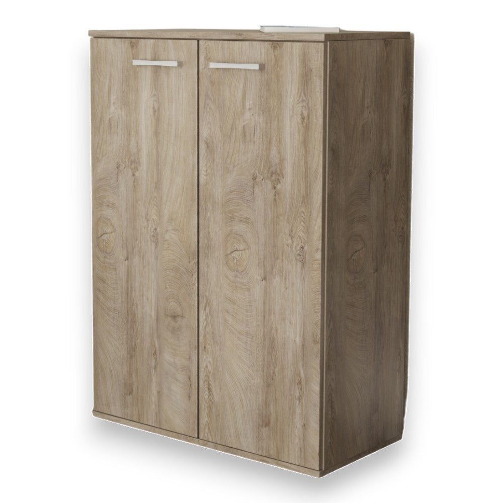 meuble de rangement avec deux portes 'flexy s1' chêne clair 71x36x83h cm