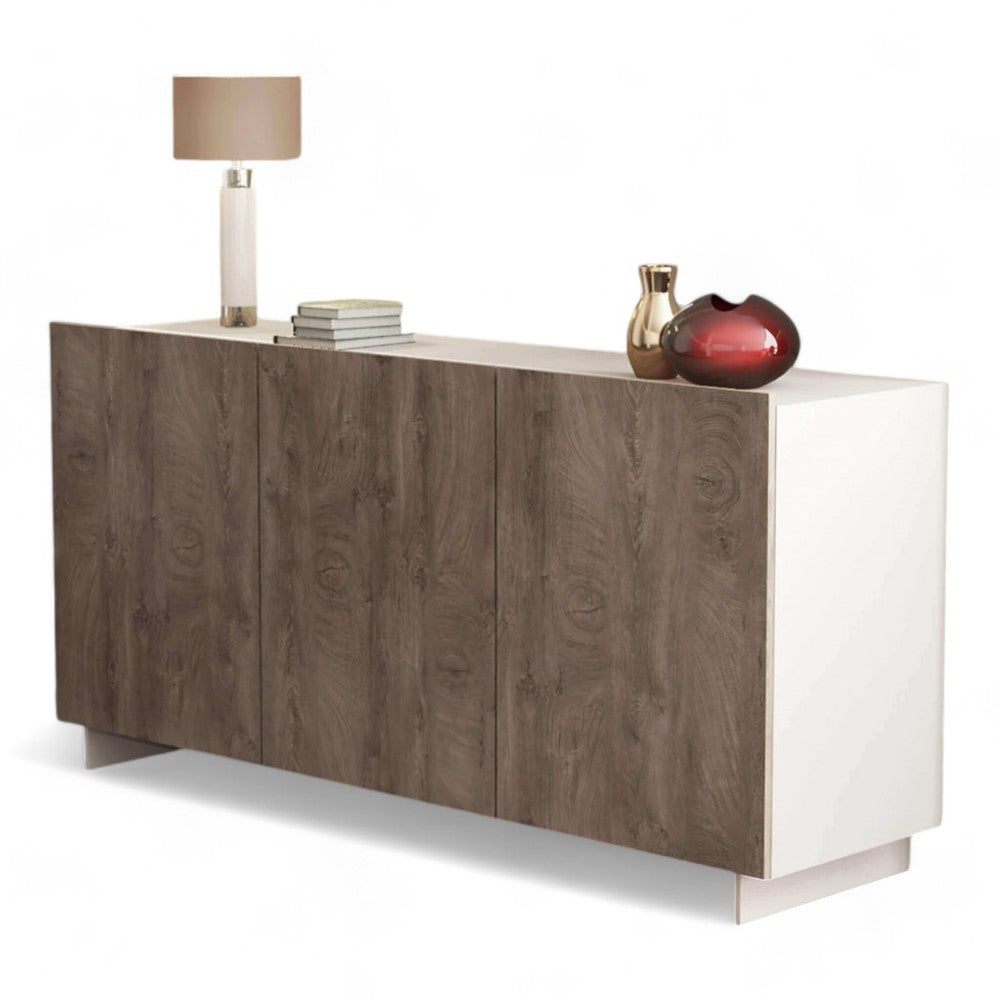 buffet 'sb9' chêne blanc/gris cm 150x41,5x76h