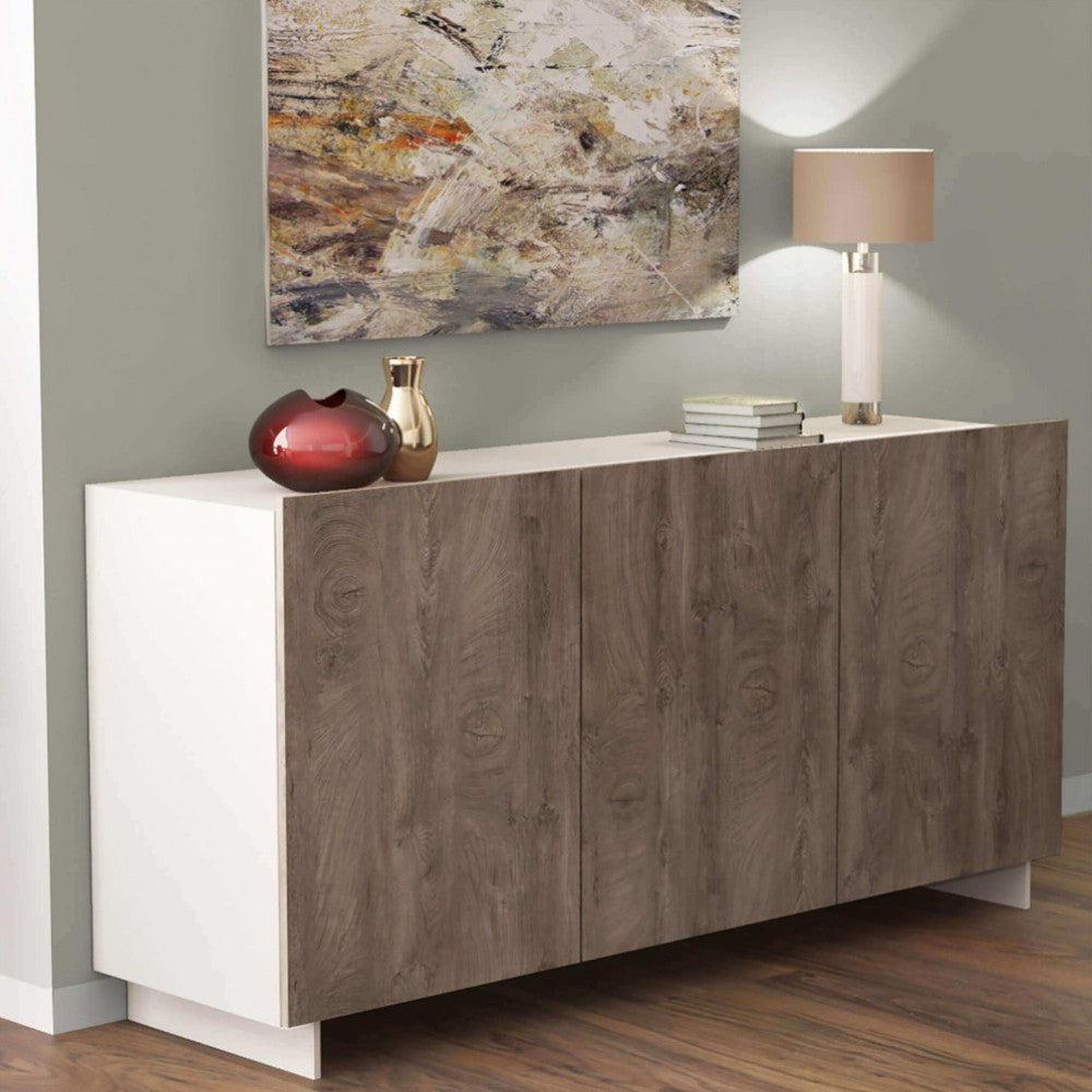 buffet 'sb9' chêne blanc/gris cm 150x41,5x76h