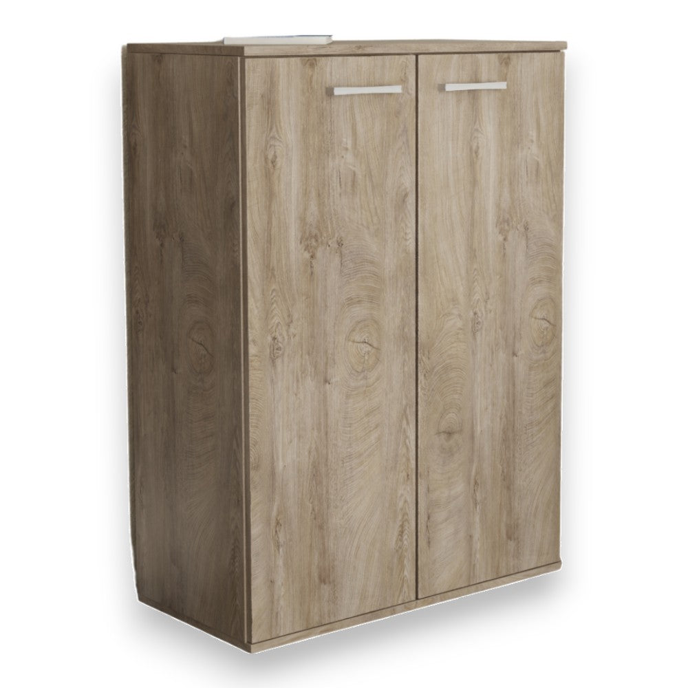 meuble de rangement avec deux portes 'flexy s1' chêne clair 71x36x83h cm