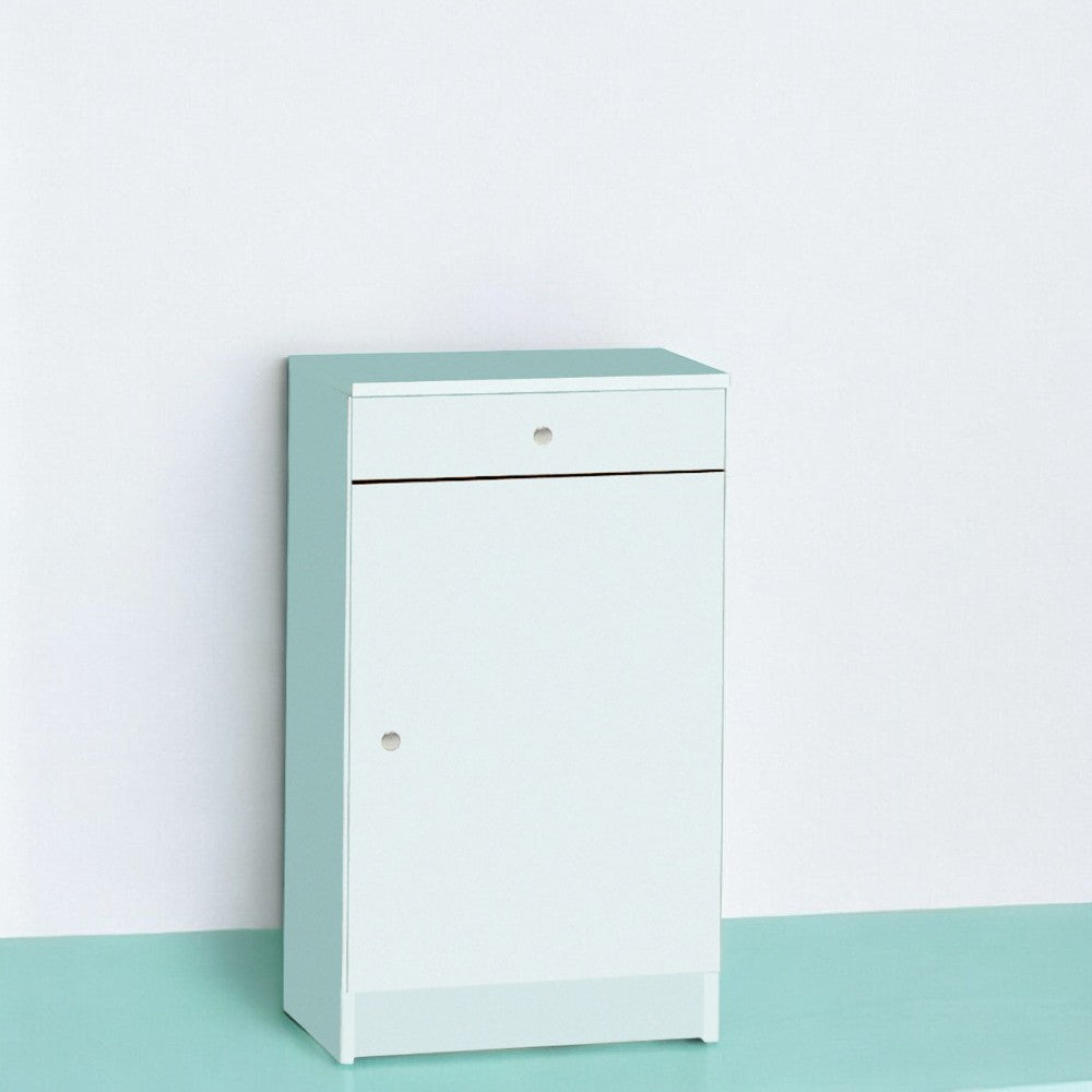 A22200Bik Meuble 1 Porte 1 Tiroir - Kit Blanc Lisse