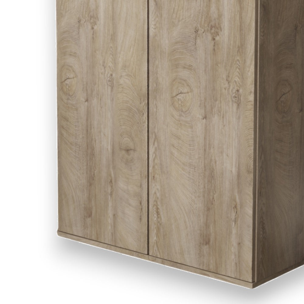 meuble de rangement avec deux portes 'flexy s1' chêne clair 71x36x83h cm