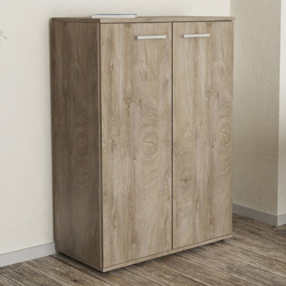 meuble de rangement avec deux portes 'flexy s1' chêne clair 71x36x83h cm