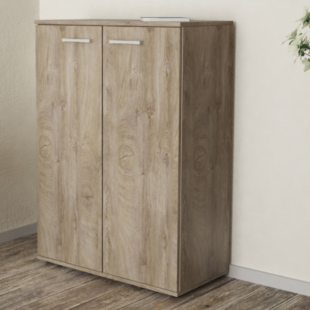 meuble de rangement avec deux portes 'flexy s1' chêne clair 71x36x83h cm