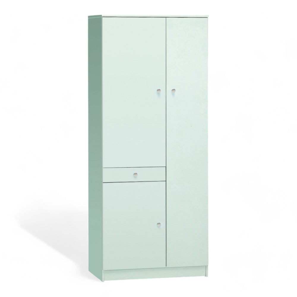 A32300Bik Meuble 3 Portes 1 Tiroir - Kit Blanc Lisse