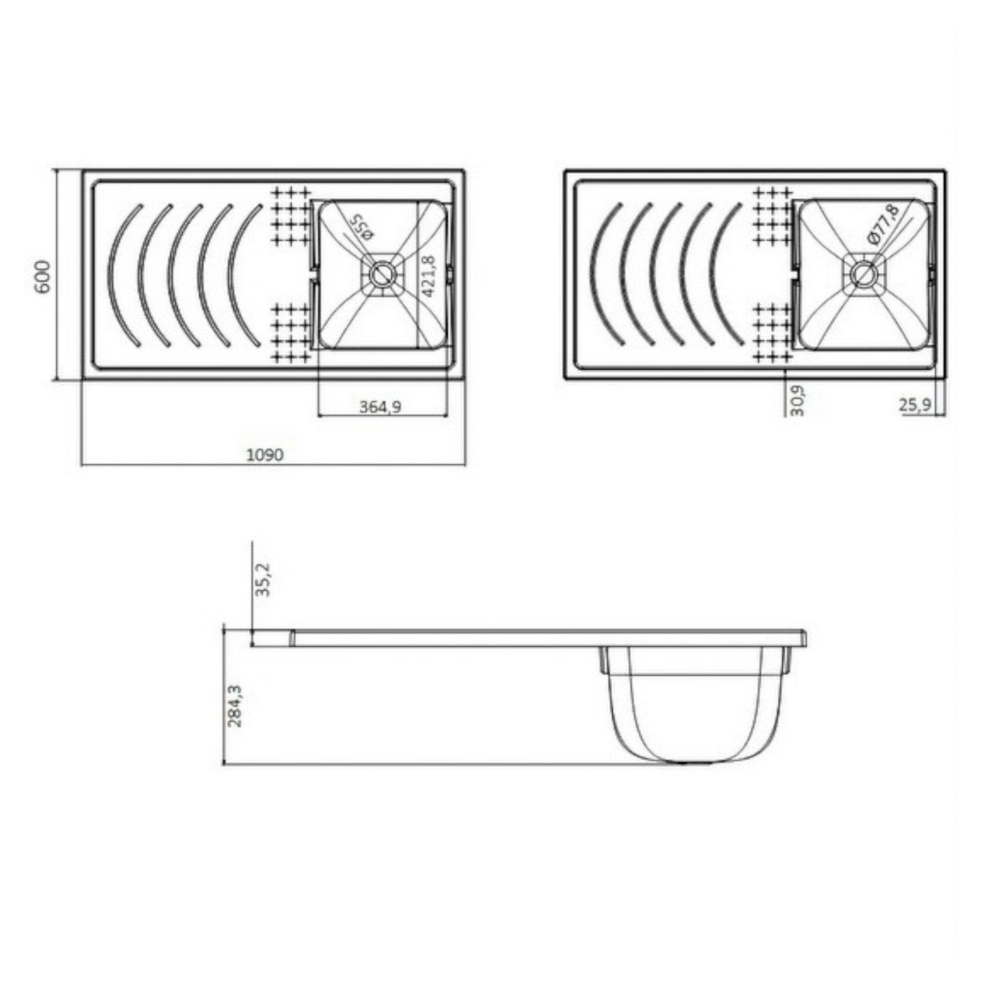 Mobile lavatoio armadietto copri lavatrice in resina con ante a chiusura magnetica e vasca con lato reversibile