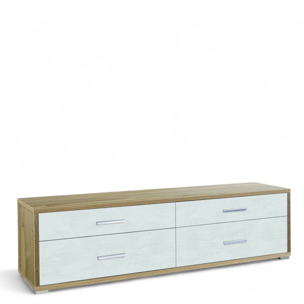 Adb805Nsosk Kit armoire 4 tiroirs en noyer Stelvio et oxyde blanc