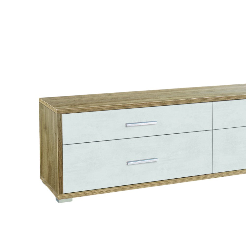 Adb805Nsosk Kit armoire 4 tiroirs en noyer Stelvio et oxyde blanc